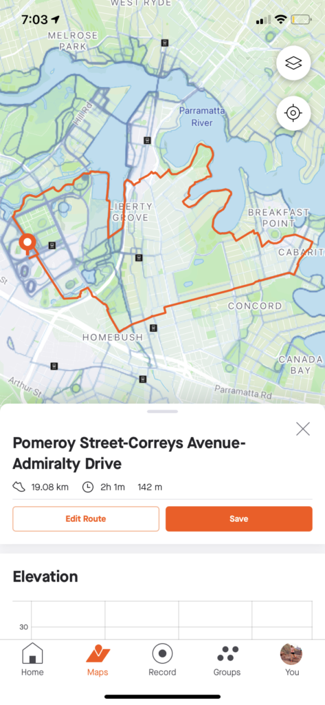 strava mobile app segment route